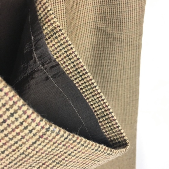 LAUREN RALPH LAUREN Pants 100% Wool Trouser Tweed High Rise Dark Academia Size 8 - Picture 6 of 9